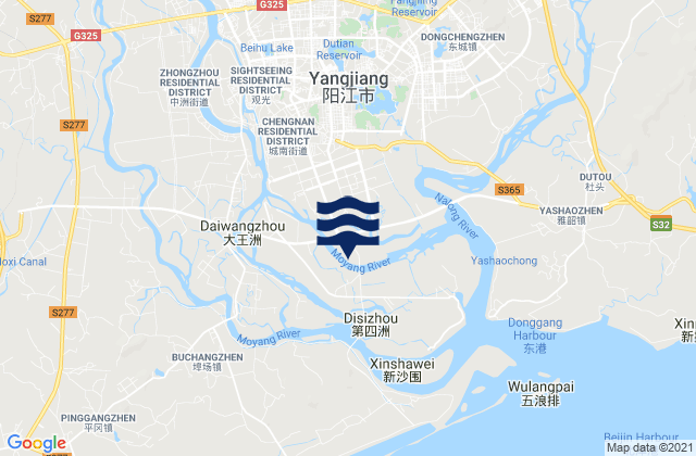 Carte des horaires des marées pour Chengxi, China