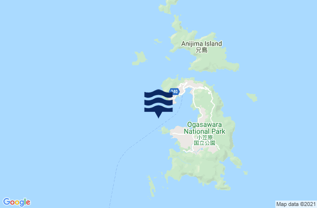 Carte des horaires des marées pour Chichijima, Northern Mariana Islands