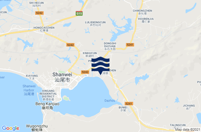 Carte des horaires des marées pour Chikeng, China