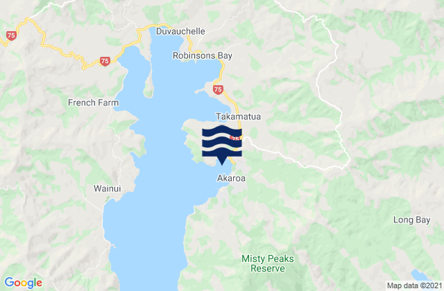 Carte des horaires des marées pour Childrens Bay, New Zealand