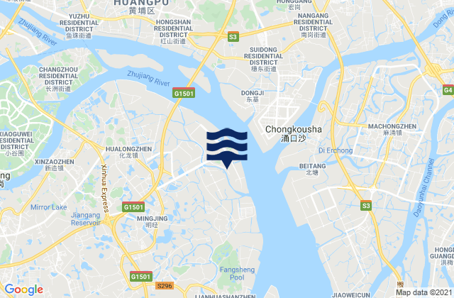 Carte des horaires des marées pour Chisha Shuidao, China