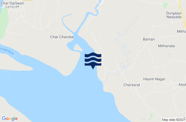 Carte des horaires des marées pour Chittagong, Bangladesh