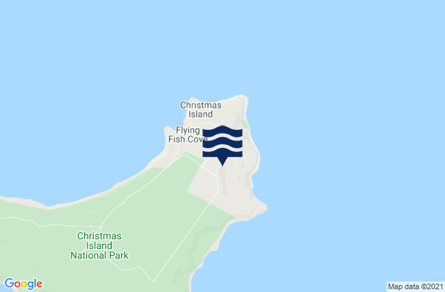 Carte des horaires des marées pour Christmas Island