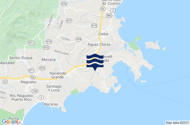 Carte des horaires des marées pour Chupacallos Barrio, Puerto Rico