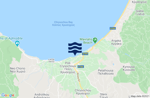 Carte des horaires des marées pour Chóli, Cyprus