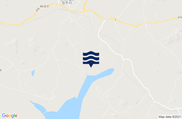 Carte des horaires des marées pour Chŏngju-gun, North Korea