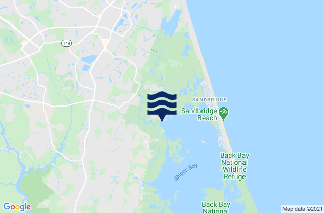 Carte des horaires des marées pour City of Virginia Beach, United States