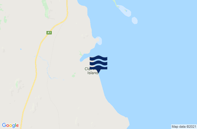 Carte des horaires des marées pour Clairview Island, Australia