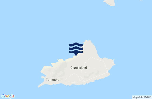Carte des horaires des marées pour Clare Island, Ireland