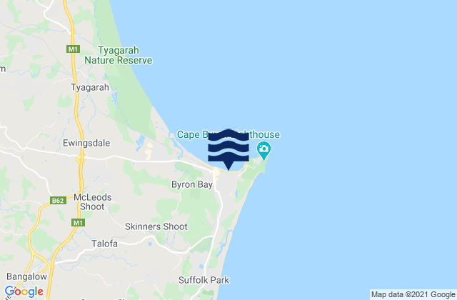 Carte des horaires des marées pour Clarks Beach, Australia