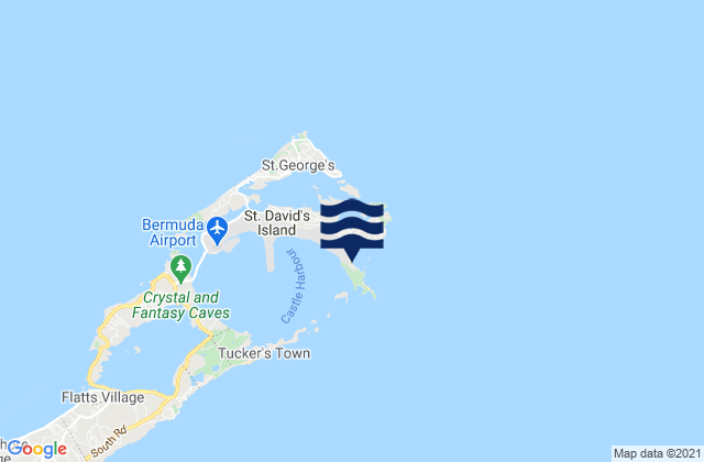 Carte des horaires des marées pour Clearwater Beach, Bermuda