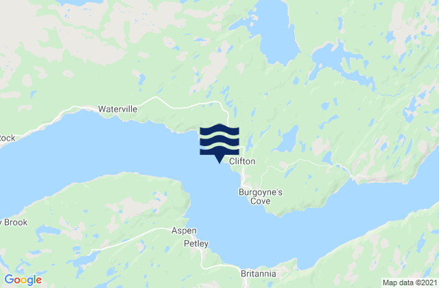 Carte des horaires des marées pour Clifton, Canada