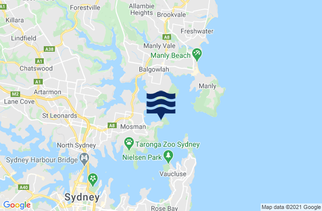 Carte des horaires des marées pour Cobblers Bay, Australia