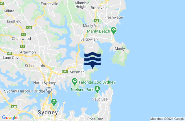 Carte des horaires des marées pour Cobblers Beach, Australia