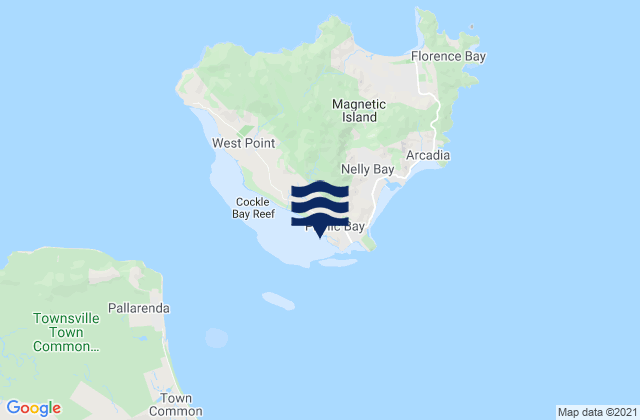 Carte des horaires des marées pour Cockle Bay, Australia