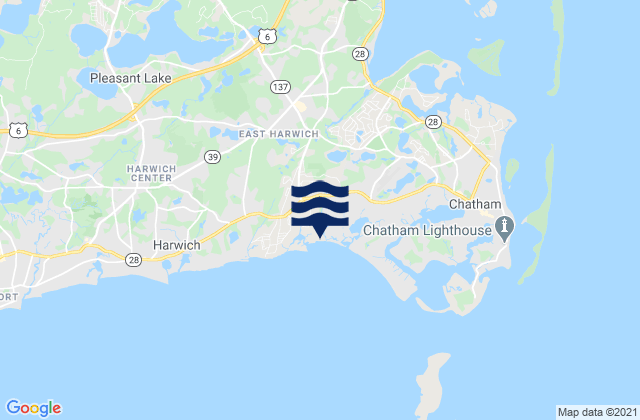 Carte des horaires des marées pour Cockle Cove Beach, United States