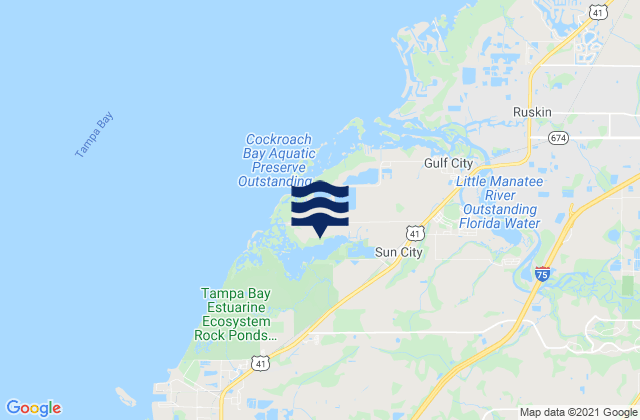 Carte des horaires des marées pour Cockroach Bay, United States