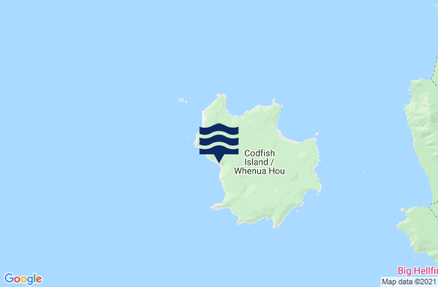 Carte des horaires des marées pour Codfish Island (Whenuahou), New Zealand