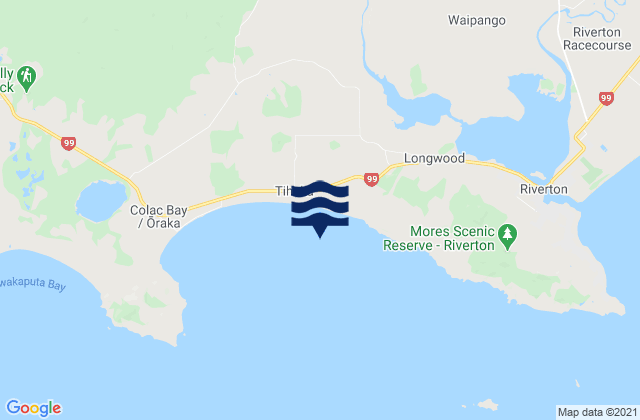 Carte des horaires des marées pour Colac Bay, New Zealand