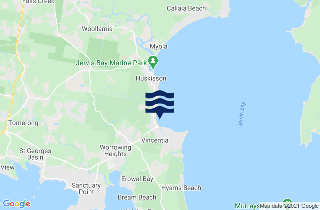 Carte des horaires des marées pour Collingwood Beach, Australia