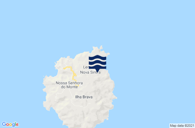 Carte des horaires des marées pour Concelho da Brava, Cabo Verde