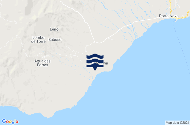 Carte des horaires des marées pour Concelho do Porto Novo, Cabo Verde