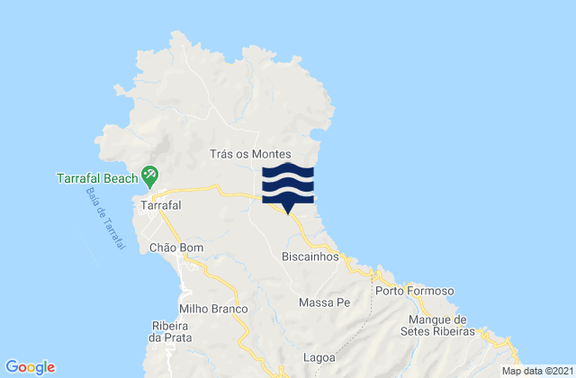 Carte des horaires des marées pour Concelho do Tarrafal, Cabo Verde