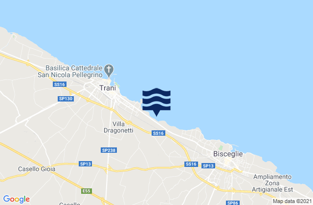 Carte des horaires des marées pour Corato, Italy