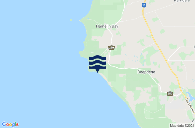 Carte des horaires des marées pour Cosy Corner, Australia