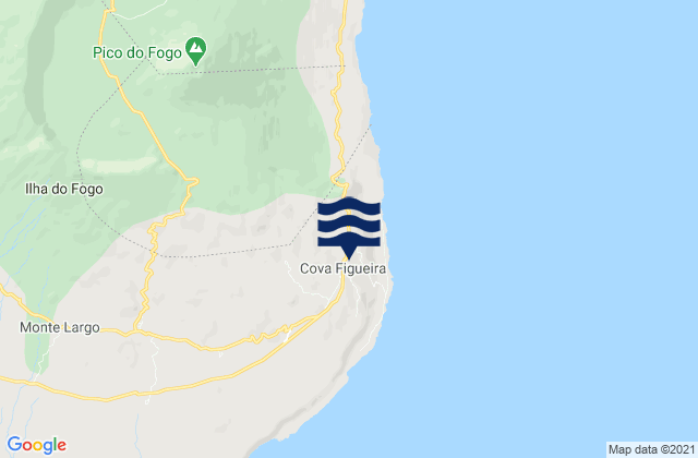Carte des horaires des marées pour Cova Figueira, Cabo Verde