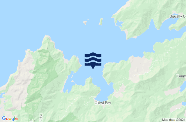 Carte des horaires des marées pour Croisilles Harbour - Kotiro Point, New Zealand