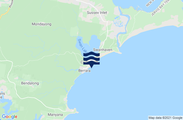 Carte des horaires des marées pour Cudmirrah Reef, Australia
