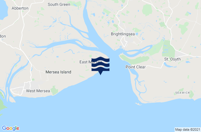 Carte des horaires des marées pour Cudmore Grove Beach, United Kingdom