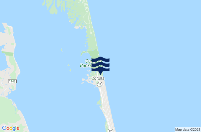 Carte des horaires des marées pour Currituck Beach Light, United States