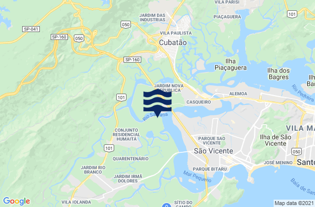 Carte des horaires des marées pour Curvao, Brazil