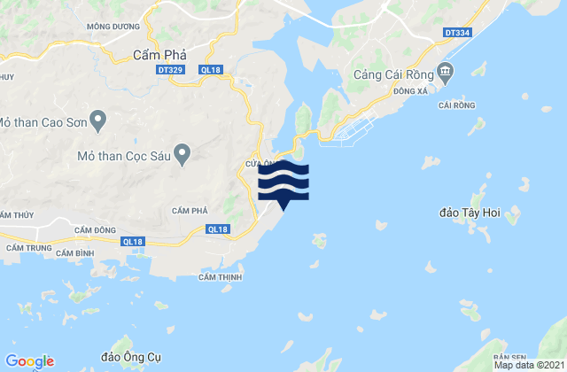 Carte des horaires des marées pour Cẩm Phả Port, Vietnam