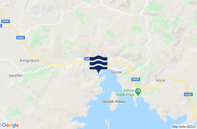 Carte des horaires des marées pour Dalaman, Turkey