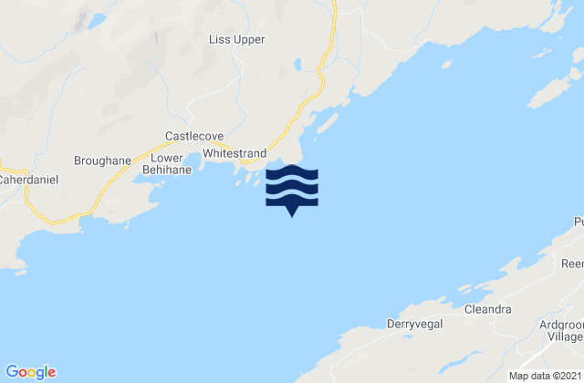 Carte des horaires des marées pour Darrynane Bay, Ireland
