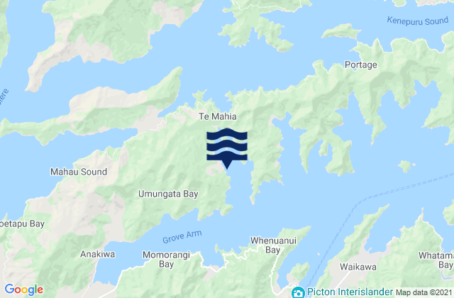 Carte des horaires des marées pour Dartmoor Bay, New Zealand