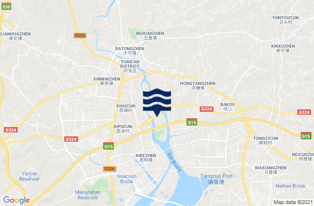 Carte des horaires des marées pour Datong, China