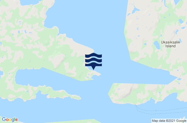 Carte des horaires des marées pour Davis Inlet, Canada
