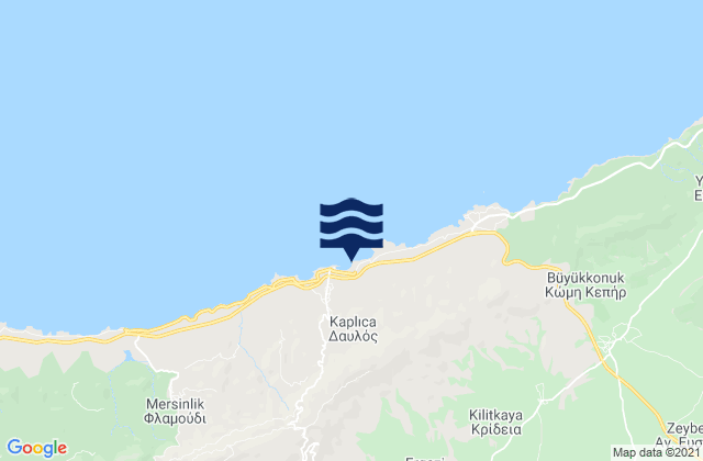 Carte des horaires des marées pour Davlós, Cyprus
