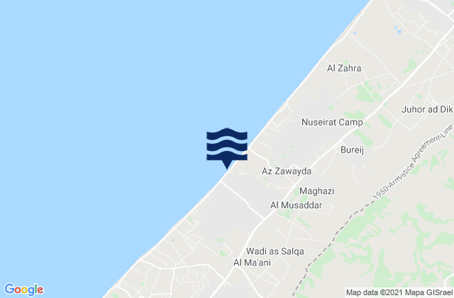 Carte des horaires des marées pour Dayr al Balaḩ, Palestinian Territory