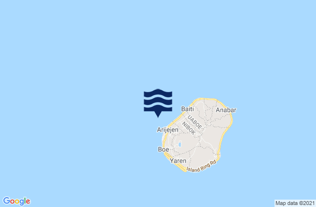 Carte des horaires des marées pour Denigomodu District, Nauru