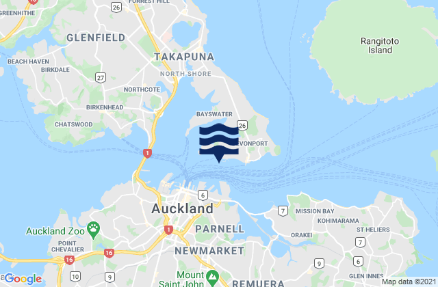 Carte des horaires des marées pour Devonport Naval Base, New Zealand