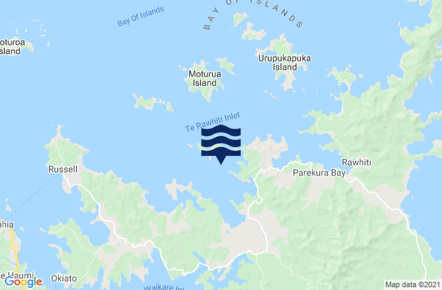 Carte des horaires des marées pour Dicks Bay, New Zealand