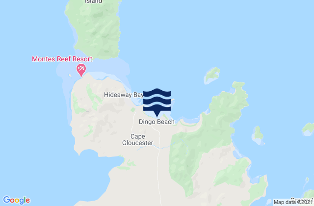 Carte des horaires des marées pour Dingo Beach, Australia
