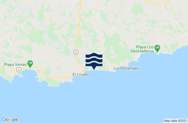Carte des horaires des marées pour Distrito de Pedasí, Panama