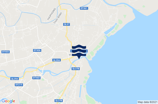 Carte des horaires des marées pour Diêm Điền, Vietnam