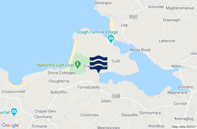 Carte des horaires des marées pour Doagh Isle, Ireland